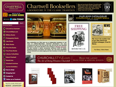 Chartwell Booksellers website screenshot