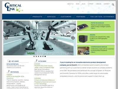 Critical Link website screenshot